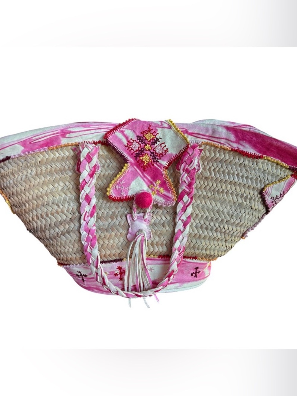 En shalla Straw Tote Handmade Artisan Moroccan Anthropology